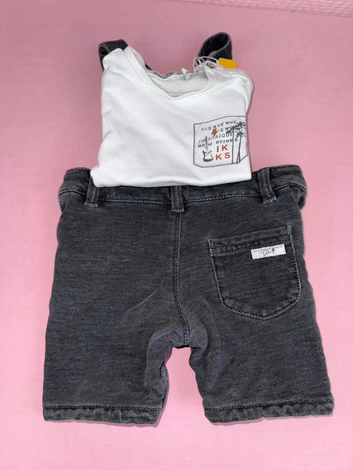 Conjunto, camiseta, mono, niño ikks talla 12 meses – photo 7